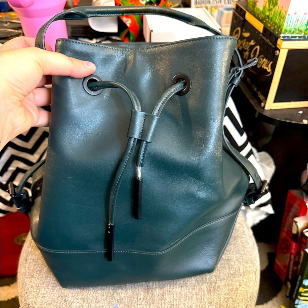 Opening Ceremony GREEN bucket backpack bag